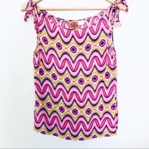 3/25 SALE Tory Burch Boho Print 100% Silk Tank Top